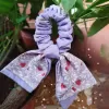 lovely bow scrunchies, large bow design, charming accent for outfits, a gift for sweet and feminine girls