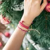 Celebrate the season with the "Friendship" Christmas Knitted Bracelet Set—a collection of 4 artistic wool bracelets, each a handmade accessory perfect as a unique Christmas gift for friends!