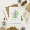 The "Birdsong Melody" hand-drawn Christmas card, featuring original artwork, is a perfect gift for music enthusiasts, complete with a paper card, envelope, and stickers, making it an ideal Christmas gift.