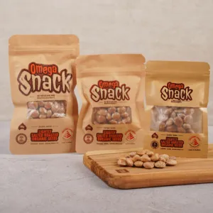 snack sacha inchi rang muối, snack cho người ăn chay, bữa ăn nhẹ lành mạnh, snack bổ sung năng lượng, hạt sacha inchi organic