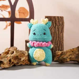 the dragon, crochet animal, 12 vietnamese zodiac signs, dragon-shaped keychain, handmade woolen dragon