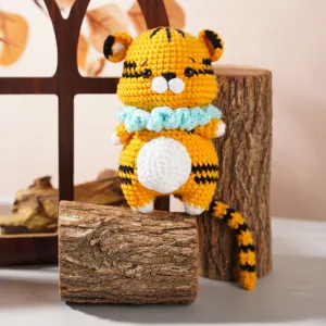 the tiger, crochet animal, 12 vietnamese zodiac signs, tiger-shaped woolen keychain, woolen keychains, birthday gifts