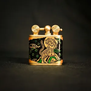 Fierce Tiger On Mountain Hand-Drawn Leather Lighter, Personalized Engraved Lighters, Art Lighters, Handmade Lighters, Unique Gifts, Personalized Gifts