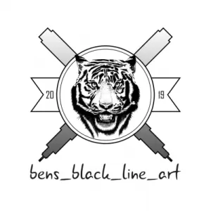 Bens Black Line Art