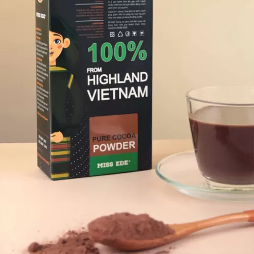100% pure cocoa powder, high-quality ingredients, delightful flavor, suitable for a vegetarian lifestyle
