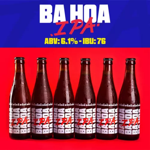 ba hoa ipa craft beer, handcrafted beer, rich fruity aroma, bold aftertaste, better enjoyed without ice