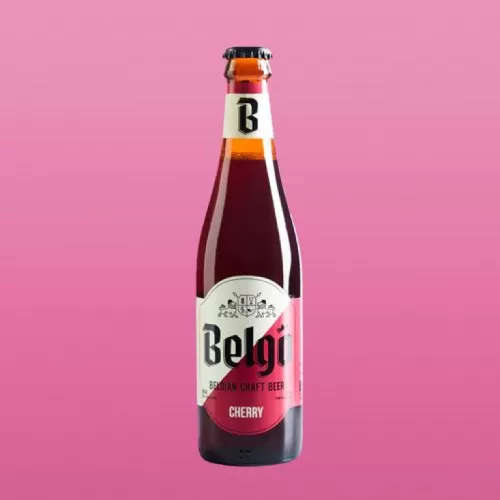 bia craft belgo cherry (10 ibu), bia bỉ truyền thống, vị ngọt đậm đà, không nồng gắt, phù hợp với phái đẹp