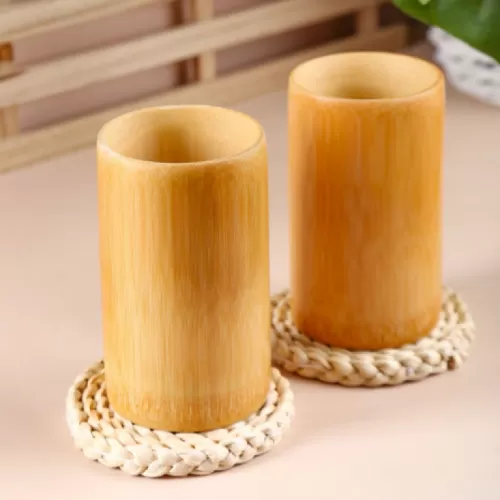 bamboo cup, natural material, high durability, easy to clean, safe for health, environmentally friendly, green lifestyle