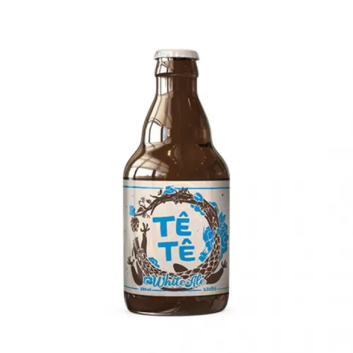 tê tê white ale bottle craft beer, refreshing and cool flavor, uses natural ingredients, mild bitterness, pleasant to taste