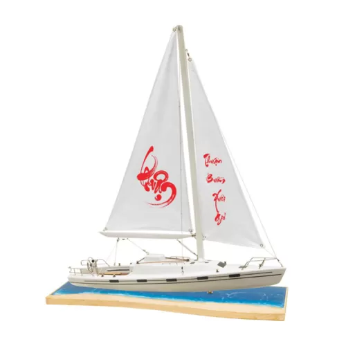 mô hình du thuyền buồm epoxy l600.t4, quà tặng đối tác, trang trí cao cấp và độc đáo, chất liệu composite, quà tặng, cao cấp, trang trí, hahawave, chus