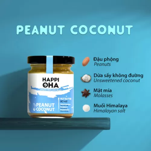 peanut coconut butter - bơ đậu phộng dừa happi oha, happi oha, chus