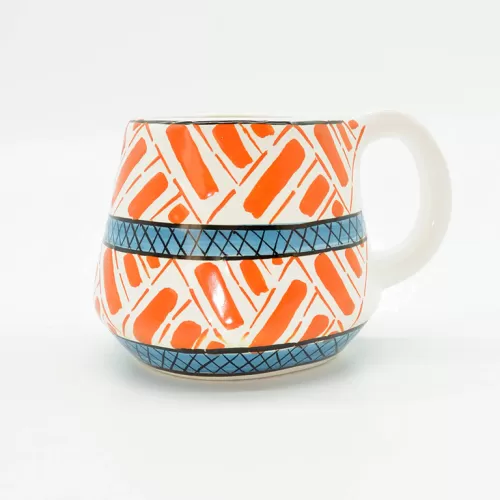 cốc sứ cam xanh, dòng morning, lina pottery , chus