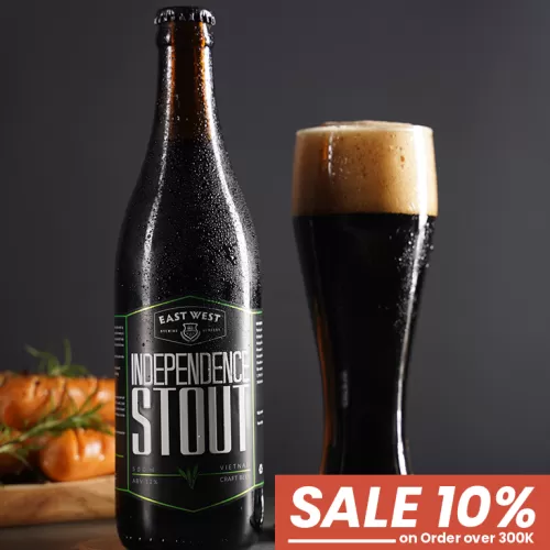 independent stout craft beer, premium handcrafted beer, classic black barley beer, high alcohol content, bitter taste awakens the palate