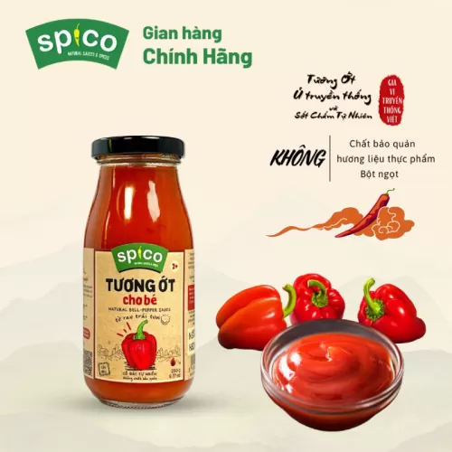 Tương Ớt Cho Bé Từ Ớt Chuông Thơm Ngọt, SPICO, chus