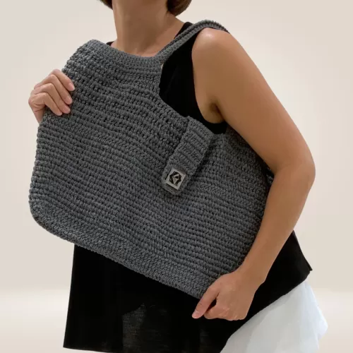 simply carry unisex tote, grey, "giant" size, meticulously handcrafted, diverse styles, fashionable accessory