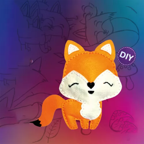 foxy fox, diy 5+ sewing kit toy, educational toy, detailed instructions included, stimulates comprehensive development