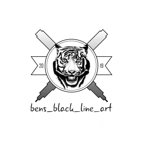Bens Black Line Art