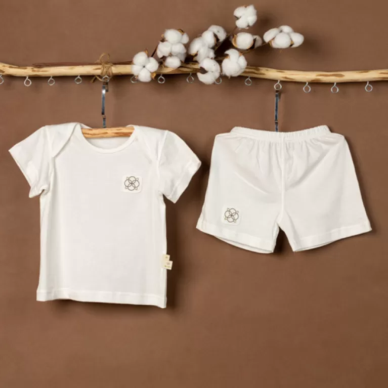 bộ pajamas cotton hữu cơ 100%, được chứng nhận dệt may hữu cơ toàn cầu, mềm mại như mây, an toàn tuyệt đối cho da