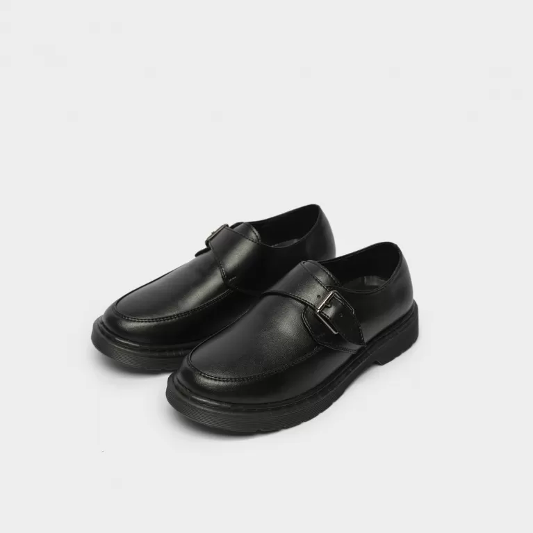 giày loafer da thật cài khóa, giày loafer khóa cài ngang, giày da thật, giày da retro, giày da cao cấp