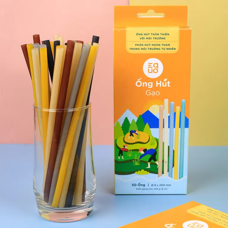rice straws (box 50 straws), natural ingredients, edible, safe for use, biodegradable materials, environmentally friendly