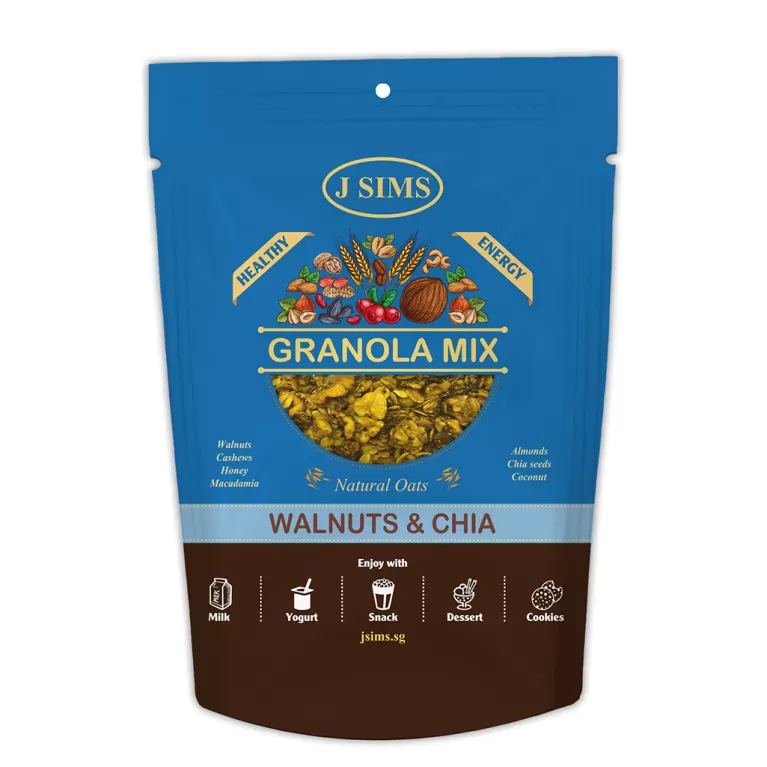 granola mix almond & honey - 250 g, nuts with yogurt, mixed nut granola, super nut diet granola, breakfast granola, weight loss granola