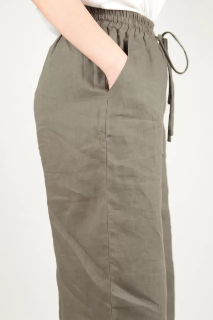 Knitted Wide Linen Trousers