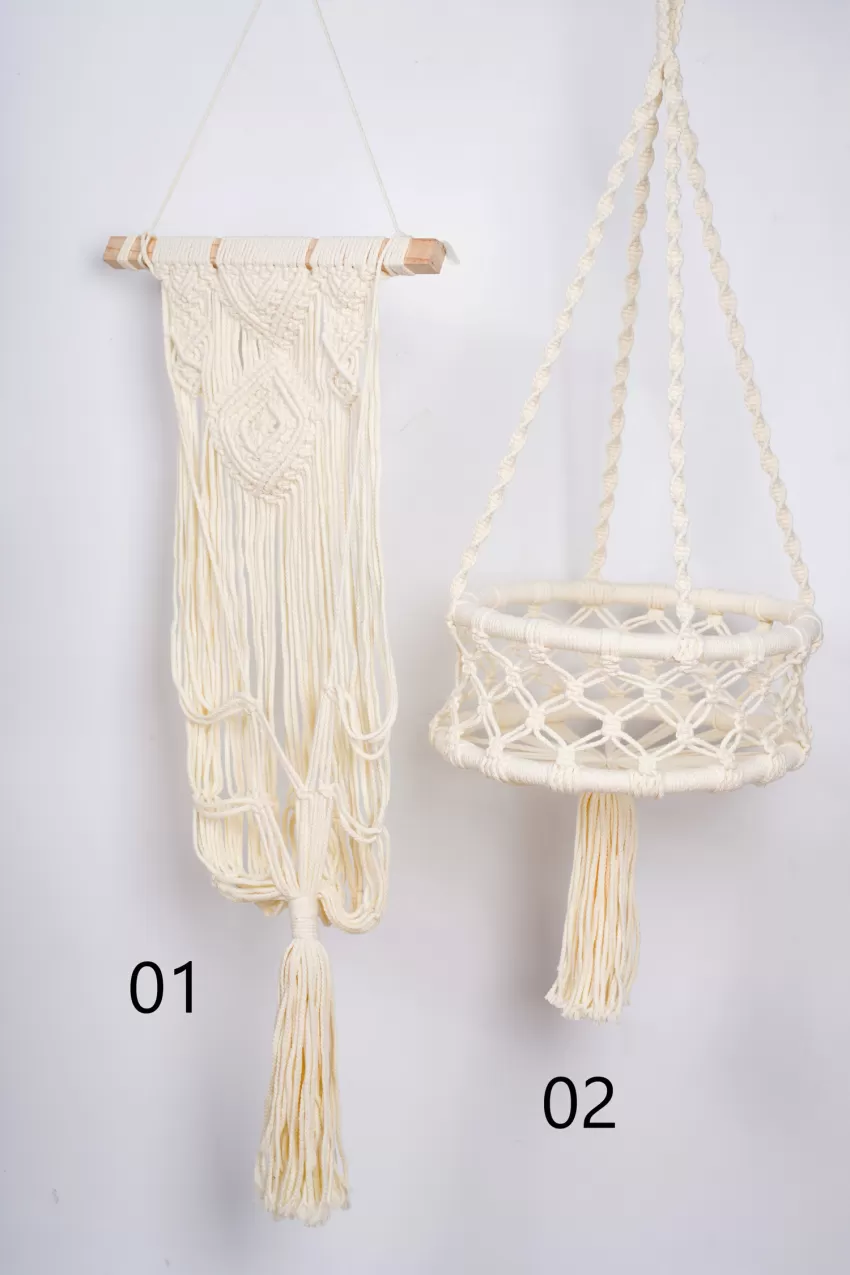 Mành Treo Cho Thú Cưng Macrame, Kèm Đệm Lót Êm Ái, Chất Liệu Chắc Chắn, Vật Dụng Cho Thú Cưng, Đồ Trang Trí Nhà Cửa