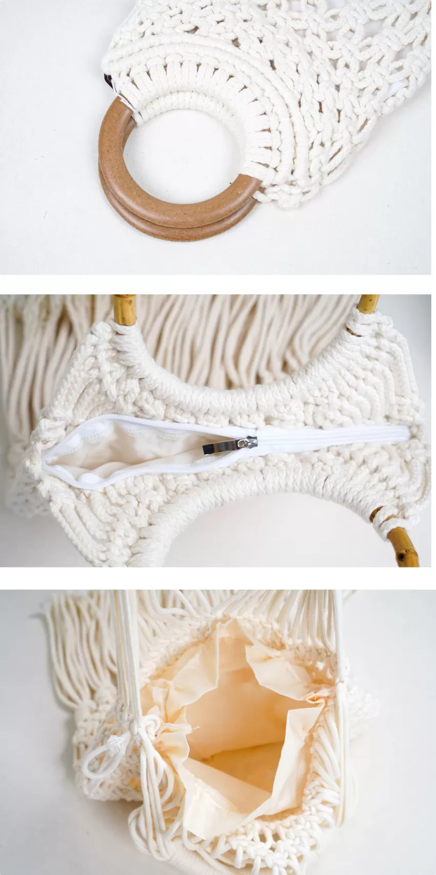 Túi Macrame Trắng