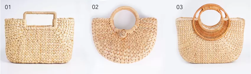 Water Hyacinth Basket Bag, Delicate Design, Eco-friendly Material, Rustic and Homely Beauty, Spacious Compartment