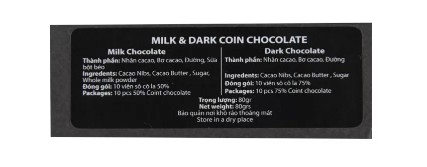 Milk And Dark Coin Chocolate, Viet Nam Chocolate, Chocolate Gifts, Assorted Chocolate, Creamy Chocolate, Decadent Chocolate, Perfect For Gift-Giving, Personal Indulgence, Sharing With Friends And Family, Milk Chocolate, Dark Chocolate