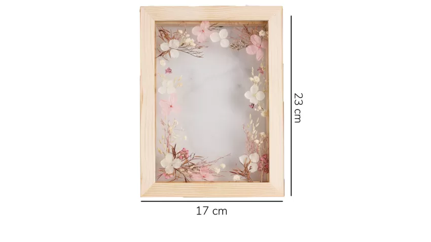 Pressed Flowers Rectangular Wooden Frame