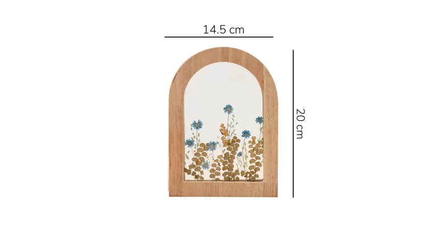 Pressed Flower Domed Window Wooden Frame