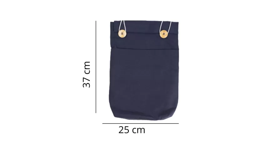 Shockproof Laptop Sleeve Case With Two Buttons, Navy Blue