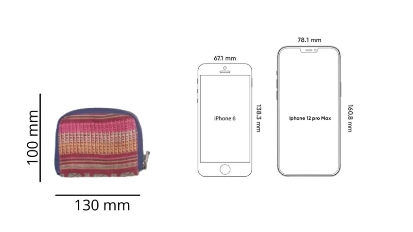 Square Wallet With 5 Partitions