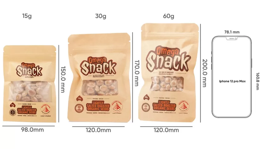 Snack Sacha Inchi Rang Muối, Snack Cho Người Ăn Chay, Bữa Ăn Nhẹ Lành Mạnh, Snack Bổ Sung Năng Lượng, Hạt Sacha Inchi Organic