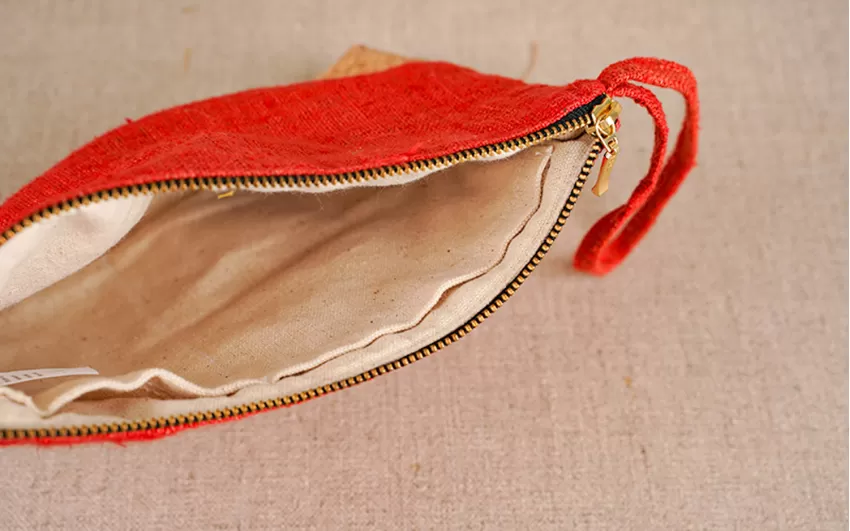 Hemp Cork Pouch, Unique Design, Simple Style, Compact and Convenient Design, Bold Color Tone, Handcrafted Product