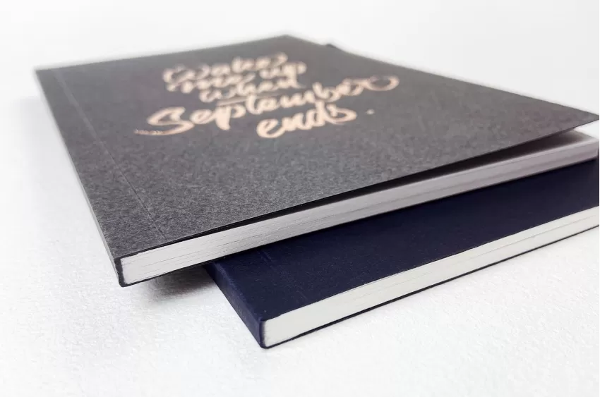 Notebooks With Message, Minimalist and Elegant Design, FSC Certified Art Paper, Soft Cover, Handcrafted Secure Binding