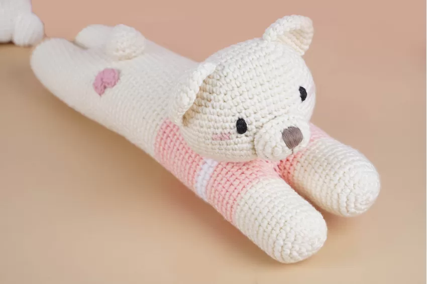 Lazy Lizzie Bear Crochet Stuffed
