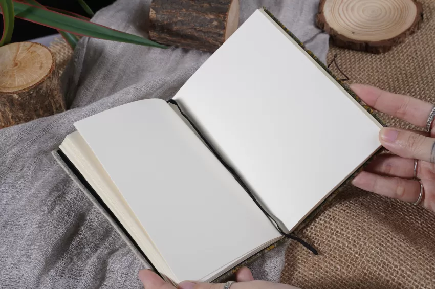 Linen-Embellished Journal