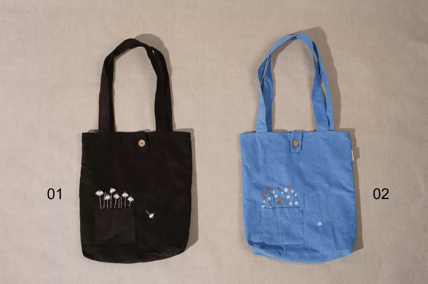 Túi Tote Linen “Nàng “ Thêu Tay, Phong Cách Thơ Mộng Và Trang Nhã, Khoang Túi Rộng Rãi, Đựng Được Nhiều Đồ