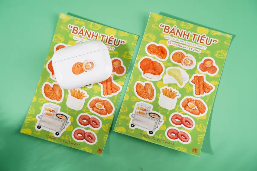 Vietnamese Hollow Donut Stickers