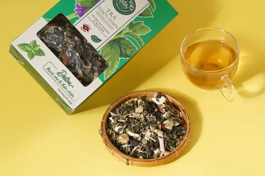 Oolong And Green Tea With Mint, Vietnamese Herbal Tea, Herbal Tea, Nutritious Tea, Healthy Lifestyle, Good For Stomach, Gift For Health