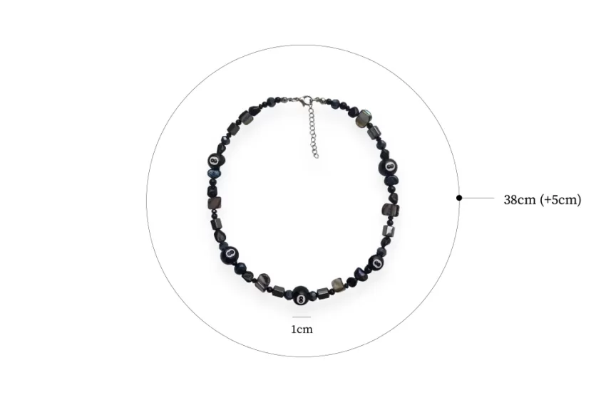 The Politician Necklace, Mysterious Black Color, Unisex Design, Suitable for Both Men and Women, Mysterious and Cold Beauty