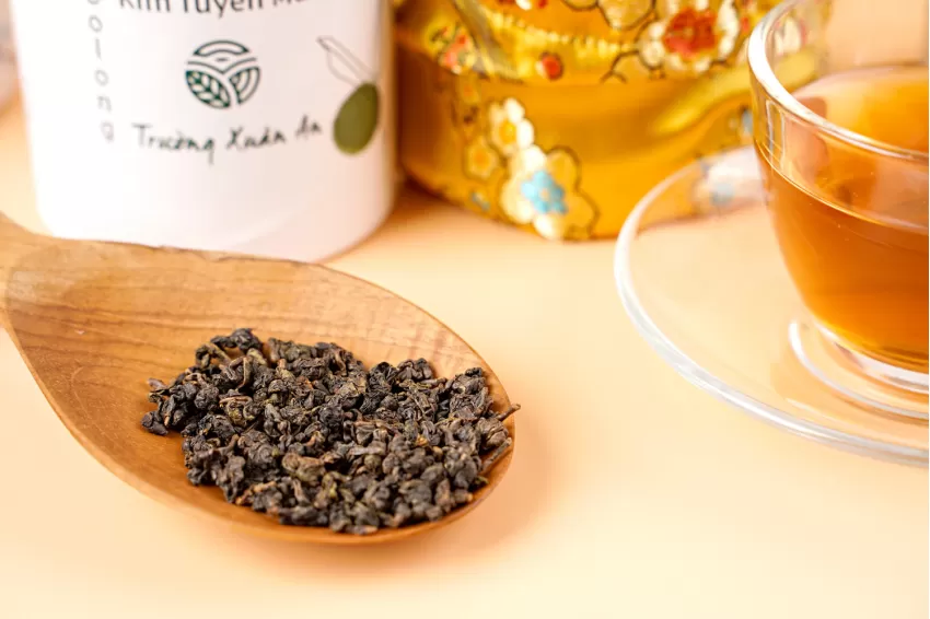 Oolong Brocade Tea Bag, Vietnamese Tea, Organic, No-impurities, Antioxidant, Green Product, Oolong Tea, Anti-aging, Gift For Health