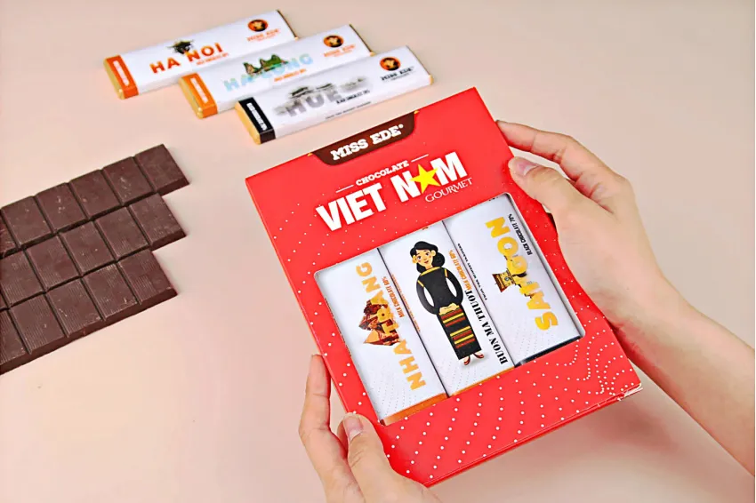 Socola Việt Nam, Set 3 Thanh & Set 7 Thanh, Hộp Socola, Socola Việt Nam, 100% Cacao từ Tây Nguyên, Combo Quà Tặng