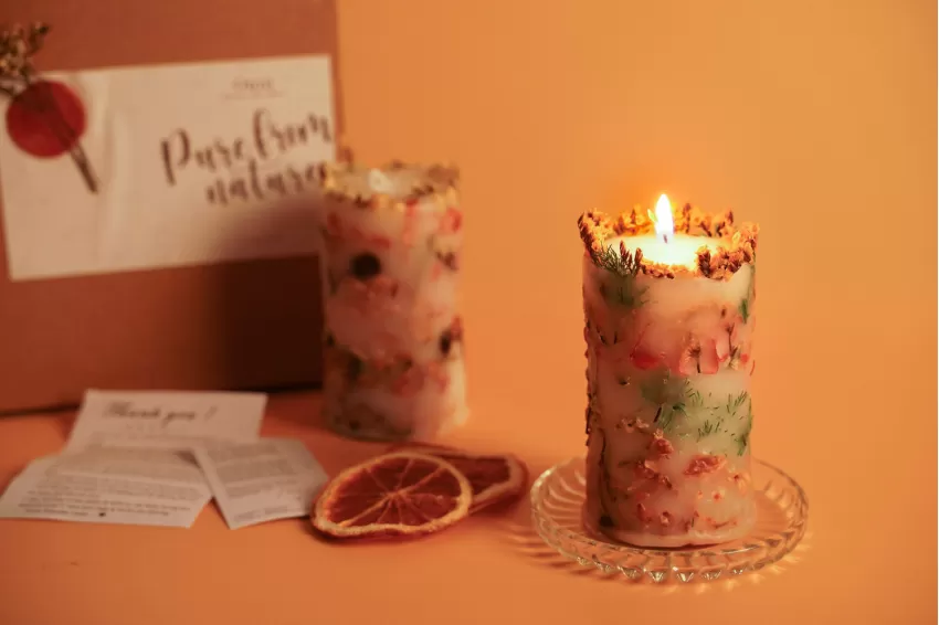 Decorative Cylindrical Candle