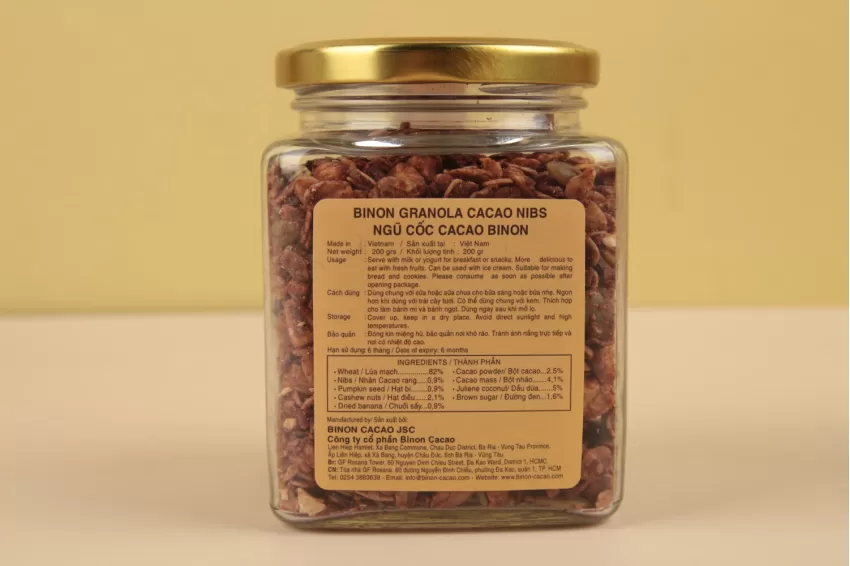 Ngũ Cốc Cacao Nibs, Hương Vị Độc Đáo, Tốt Cho Sức Khỏe, Ngũ Cốc Dinh Dưỡng, Quà Tặng Sức Khỏe, Cacao Nibs, Yến Mạch, Các Loại Hạt, Ăn Vặt Lành Mạnh