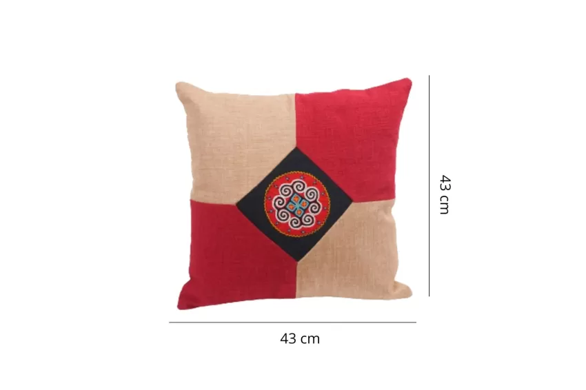 HMong Brocade Pillow Covers, Traditional HMong Patterns, Elaborate Embroidery, Soft Material, Natural Dye Colors, Handcrafted Product