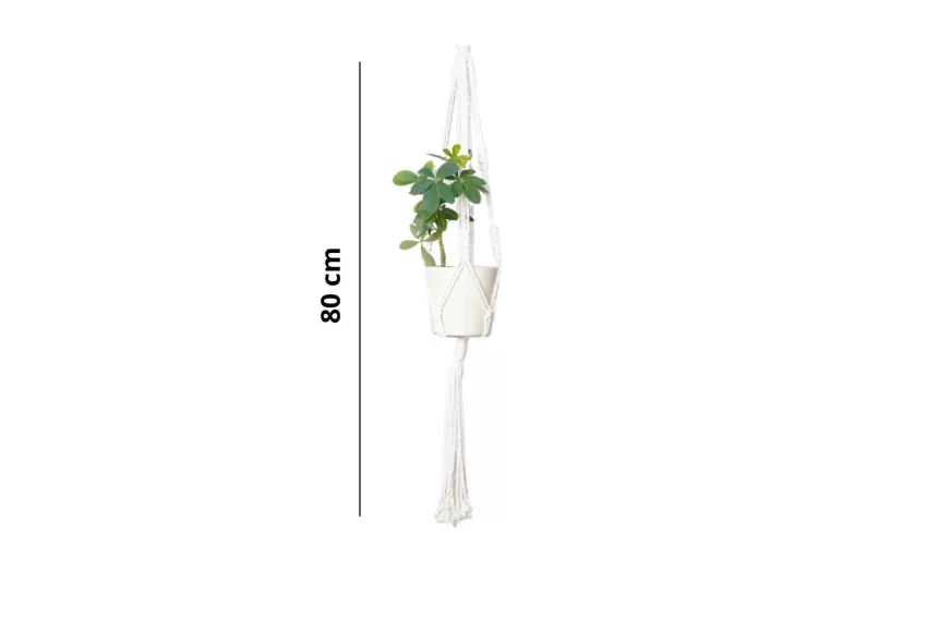 Macrame Plant Hanger, Easy to Clean, Machine Washable, High Durability, Decorative Accessory to Add Greenery to Space