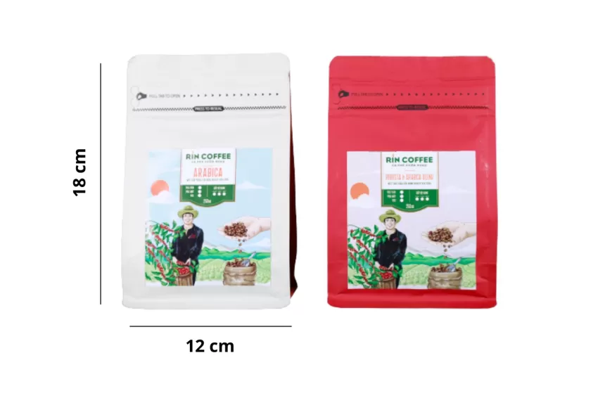 Roasted Coffee Beans, 250Gr, Hand Roasted Beans, Lâm Đồng Coffee, Vietnamese Coffee, Organic Coffee, Sustainable Farm, Natural Farming